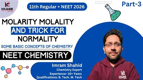 Some Basic Concepts Of Chemistry Molarity Molality And Trick For