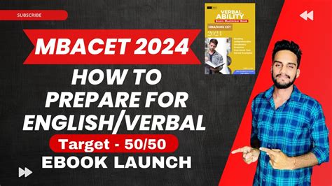 MBA CET 2024 How To Prepare For Verbal Ability English I Target 50