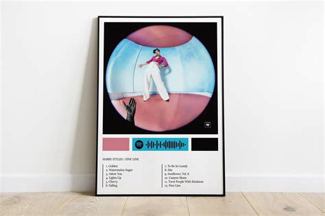 Prints Wall Hangings Wall Décor Harry Styles Fine Line Retro Poster