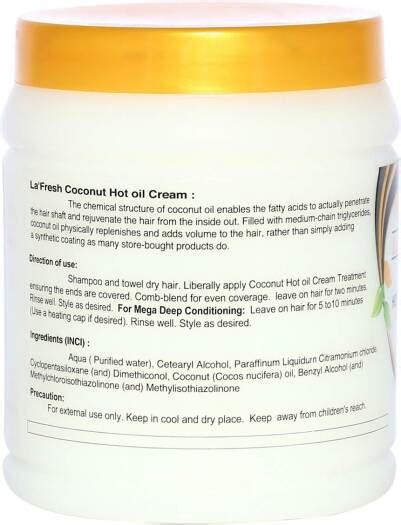 La Fresh Coconut Hot Oil Hair Cream 1000 Ml Buy Best Price In Uae Dubai Abu Dhabi Sharjah