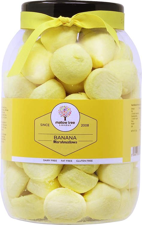 Banana Flavoured Yellow Marshmallow Balls In A T Jar 600g By Mallow