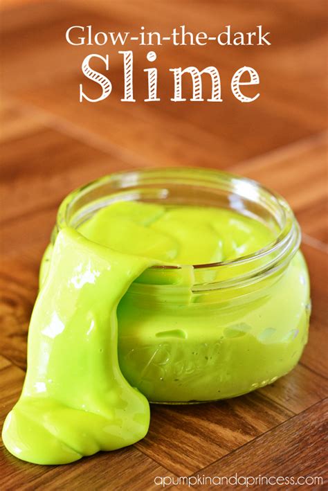 Homemade Glow in the dark Slime Recipe - A Pumpkin And A Princess