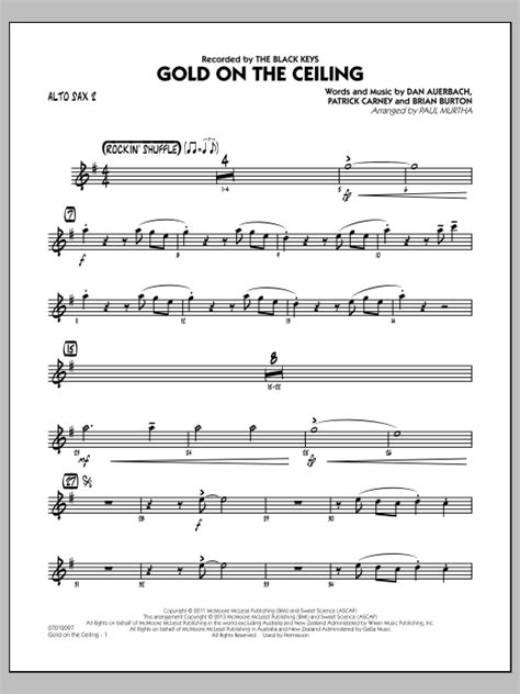 Gold On The Ceiling Alto Sax 2 By Paul Murtha Sheet Music For Jazz