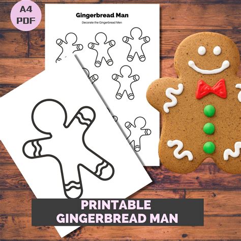 Gingerbread Man Worksheet Printable Gingerbread Man Gingerbread Man