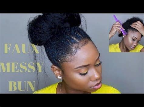 Sleek High Bun On Short Natural Hair