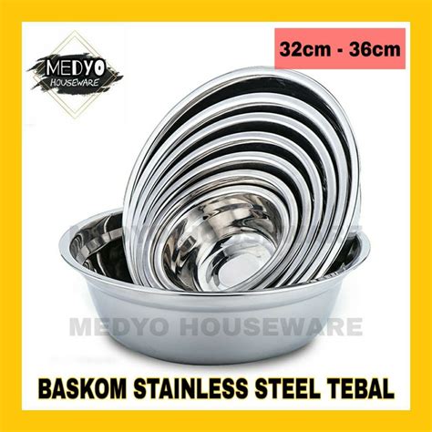 Jual Baskom Stainless Steel Tebal Dalam Tinggi Mixing Bowl Kobokan