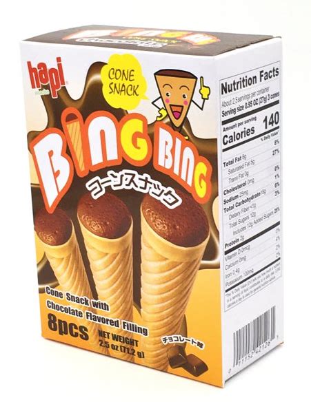 Hapi Bing Bing Crispy Cone Snack Chocolate