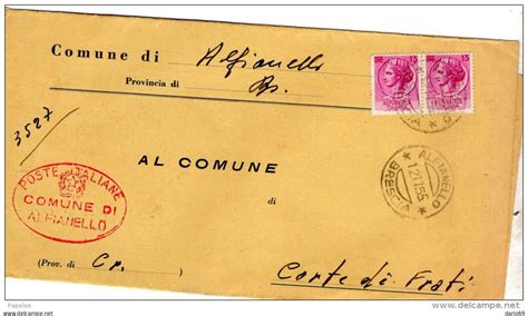 Storia Postale Lettera Con Annullo Alfianello Brescia