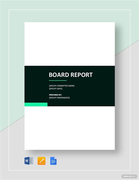 Basic Board Report Template - Google Docs, Word, Apple Pages | Template.net