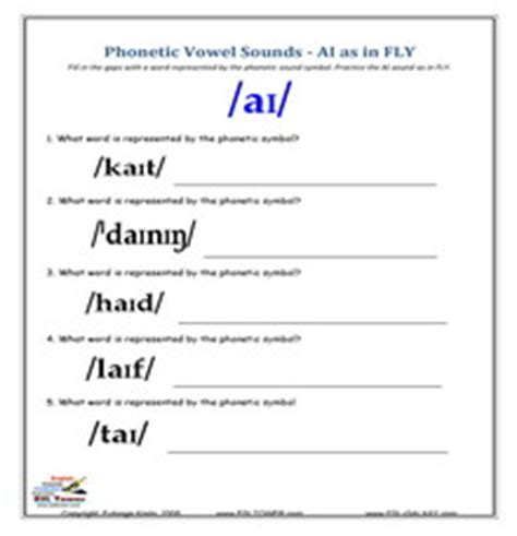 Printable Phonetics Worksheets For Esl Quizzes