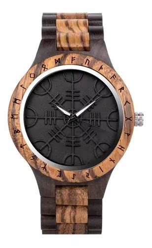 Reloj Premium Artesanal Vikingo Aegishjalmur Estuche Meses sin interés