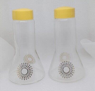 James Bregenzer Vintage Pyrex Tall Glass Salt And Pepper Shakers With