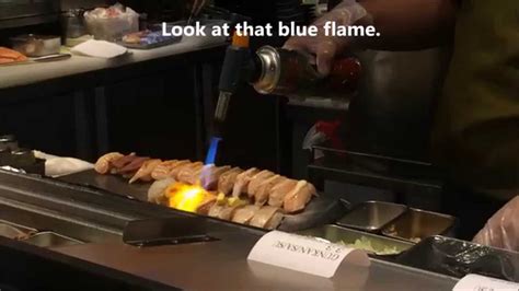 Itacho Sushi Chef Using Blow Torch On Sushi Star Vista Singapore Youtube