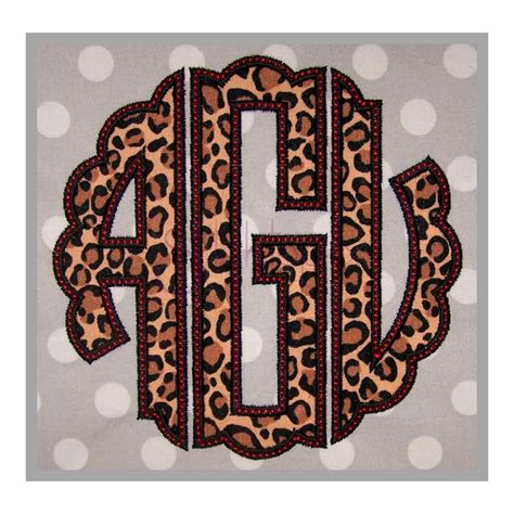 Scalloped Circle Applique Monogram With Bean Stitch Stitchtopia