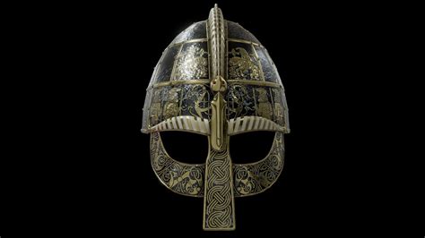 3d Model Vendel Period Viking Helmet Vr Ar Low Poly Cgtrader