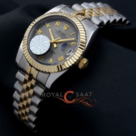 Rolex Oyster Perpetual Datejust Gri Kadran Royal Saat