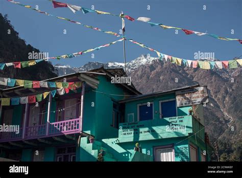 Hills Covered With Prayer Flags Hi Res Stock Photography And Images Alamy