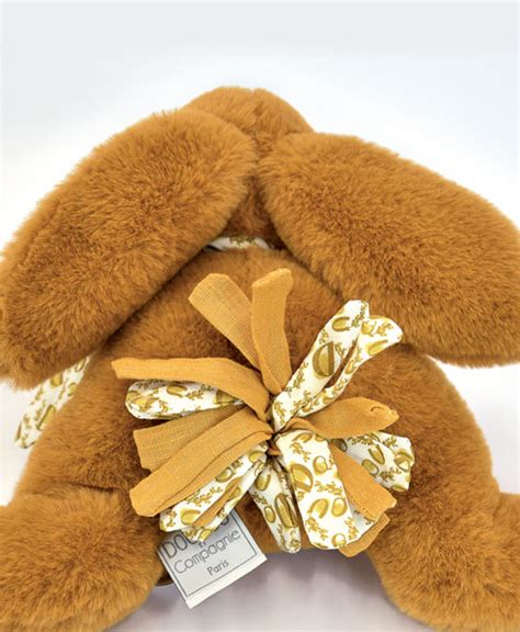 Peluche Lapin Jaune Moutarde Doudou Tout Doux Aux Couleurs Tendres