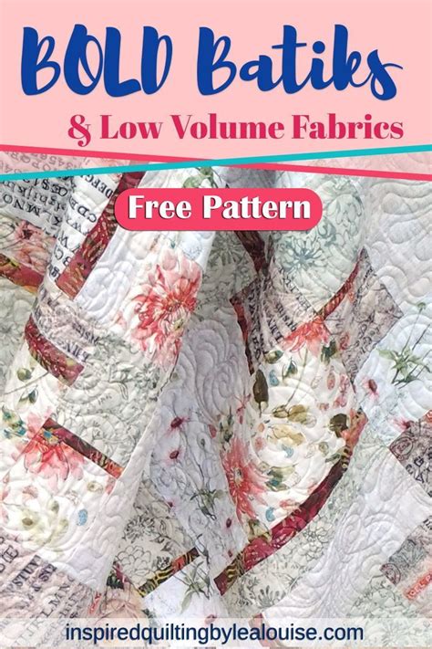 Modern Fat Quarter Quilting With Low Volume Batik Fabrics Inspired