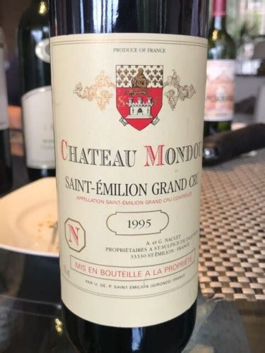 1995 Union de Producteurs de Saint Émilion Château Mondou Saint Émilion