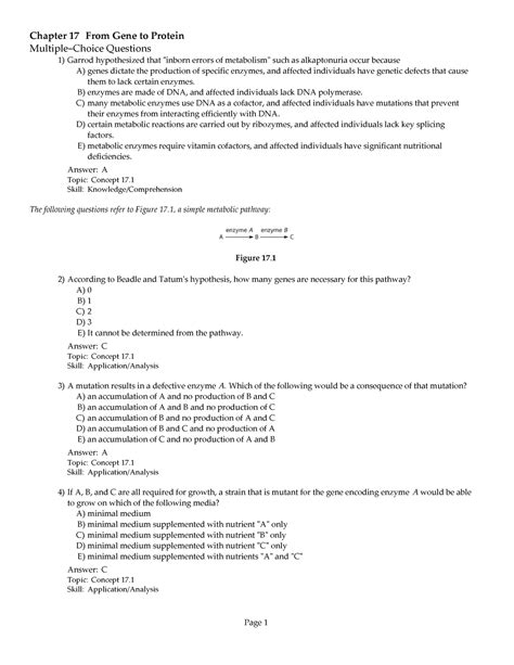 Ch17 - microbiology - Chapter 17 From Gene to Protein Multiple-Choice