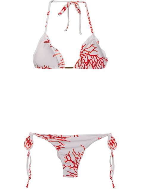 Brigitte Printed Bikini Set Farfetch