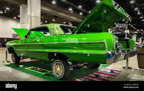 DETROIT, MI/USA - March 1, 2019: A 1964 Chevrolet Impala lowrider, on ...