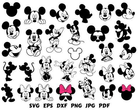 Mickey Mouse Svg Minnie Mouse Svg Disney Svg Minnie Y Mickey Etsy