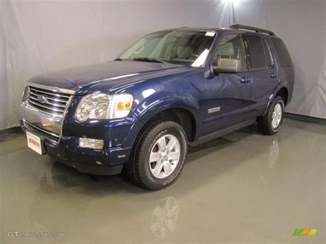 2008 Dark Blue Pearl Metallic Ford Explorer Xlt 4x4 41112034 Photo 2 Car