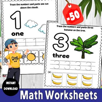 Transform Learning into Playful Adventure with Numbers Tracing Worksheet CutPast
