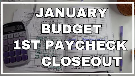 1st Paycheck Budget Closeout January 2024 Budgetwithme2024 YouTube