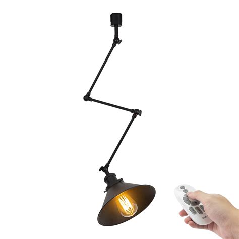 Fsliving Remote Control J Type Track Pendant Light With Adjustable Arm