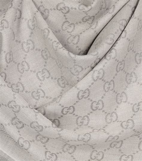 Gg Wool Jacquard Scarf In White Gucci Mytheresa