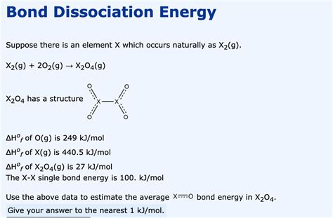 Solved Bond Dissociation Energy Suppose There Is An Element