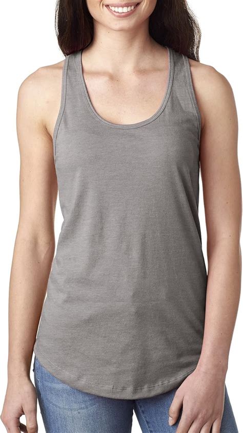 Next Level Womens Nl1533 The Ideal Racerback Tank Heather Gray Large At Amazon Womens Clothing