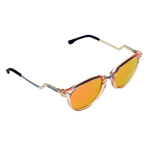 Fendi Orange FF 0039 Mirror Lens Sunglasses Fendi The Luxury Closet