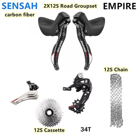 SENSAH EMPIRE PRO 2x12 Speed 24s Road Groupset Carbon Fiber Shifter