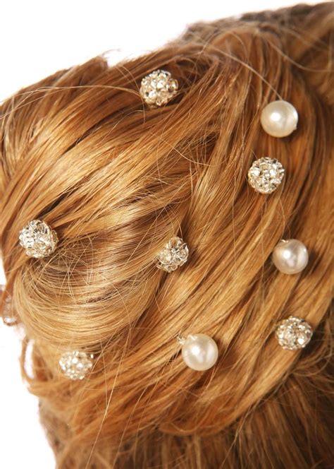 Pics Cheveux Mari E Avec Perles Nacr Es Et Boules De Strass Innocence