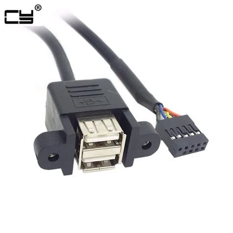 Cabo Usb Duplo A Tipo F Mea Para Placa M E Cm Empilh Vel