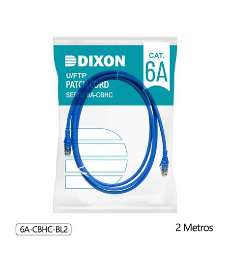 Dixon 6A CBHC BL2 Cable Patch Cord Cat6A De 2 Metros Azul