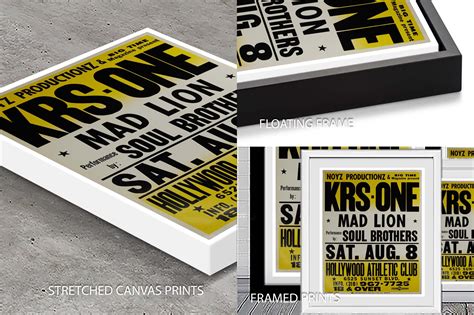 Affordable Vintage Krs One Concert Poster Canvas Prints Au