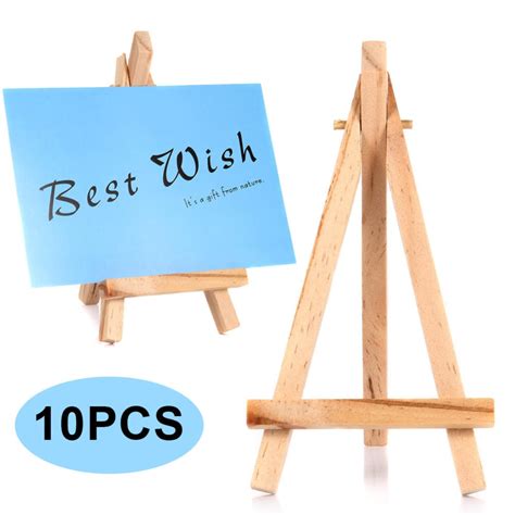 10pcs Mini Wooden Easels Cafe Table Number Easel Practical Place Name