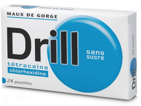 Drill Maux De Gorge Sans Sucre Pastilles Pharmacie