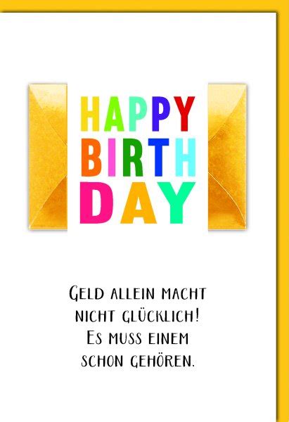 Geburtstag Geldkarte Glückwunschkarte im Format 11 5 x 17 cm mit