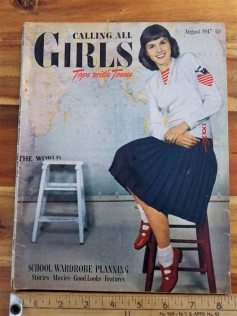 1947 August Calling All Girls Magazine School Wardrobe Etsy