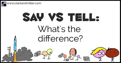 Say Vs Tell What S The Difference Clark And Miller