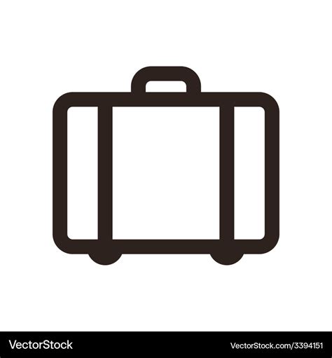 Suitcase Travel Icon Royalty Free Vector Image