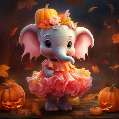 Premium Ai Image An Elephant With A Flower On Its Head Stands In