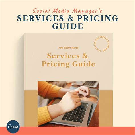 Services And Pricing Guide Templatesocial Media Managersservices And