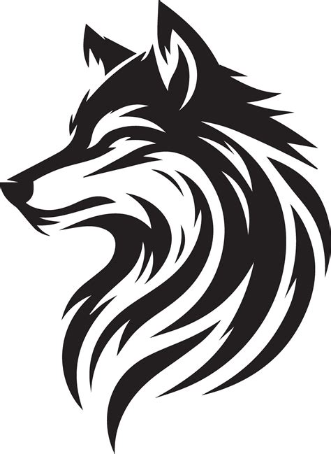 Wolf silhouette editable vector illustration isolated over white ...